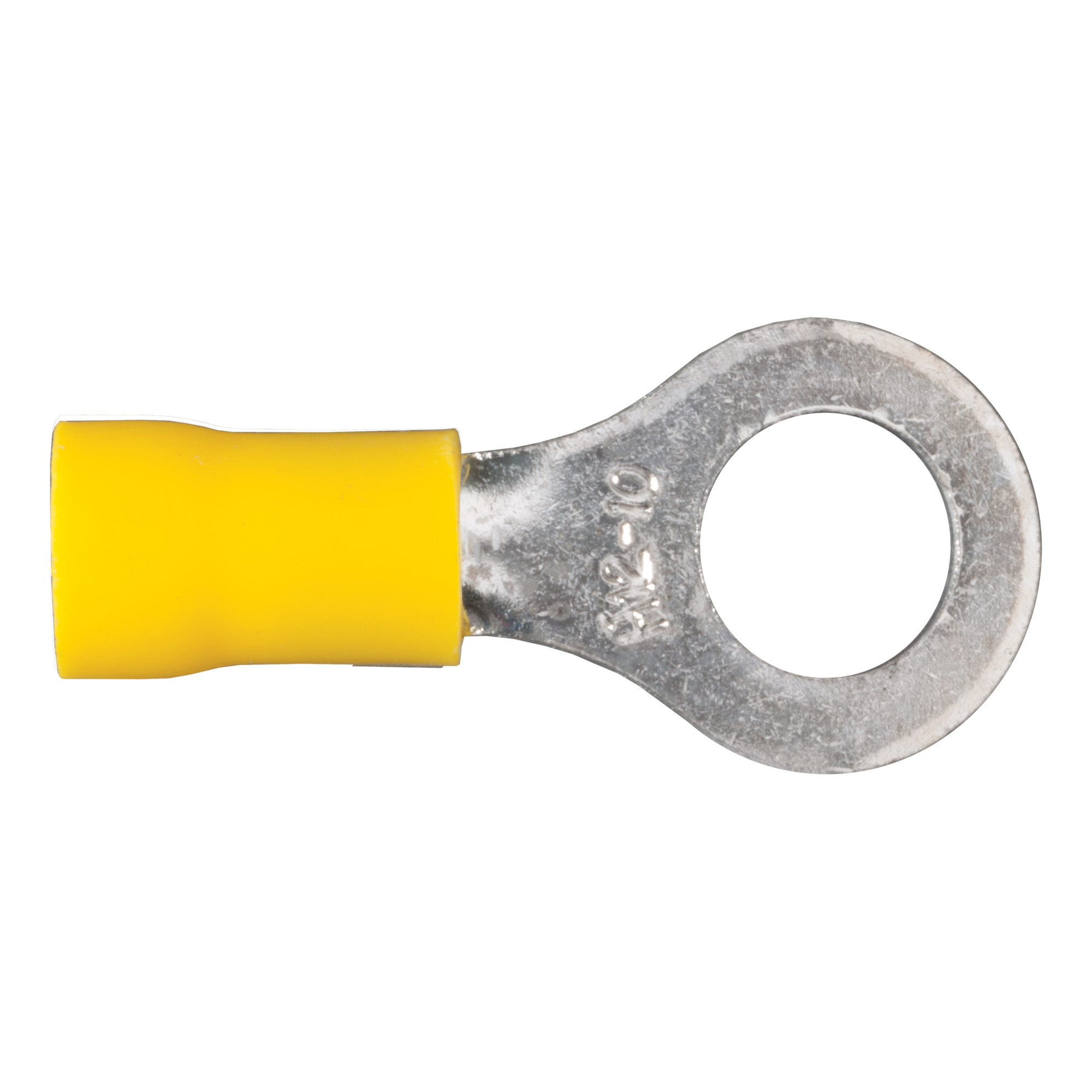 Curt Manufacturing Vinyl-Insulated Ring Terminal Wire Connectors — 12-10 Gauge, 5/16in. Stud, Yellow, 100-Pack, Model# 59556